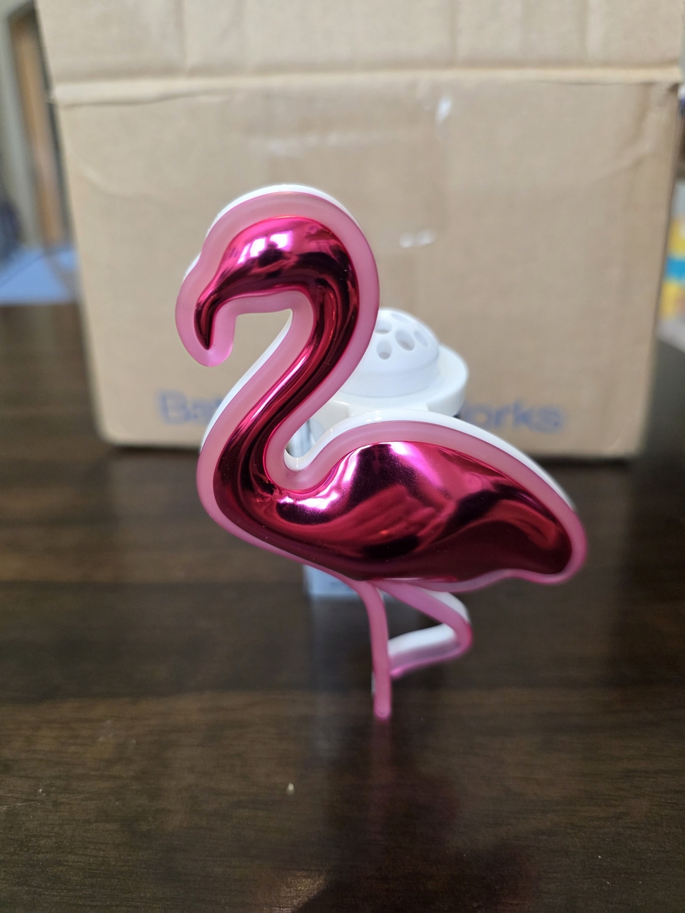 Bath & Body Works Pink Metallic Flamingo Plug-In Fragrance Holder Brand New